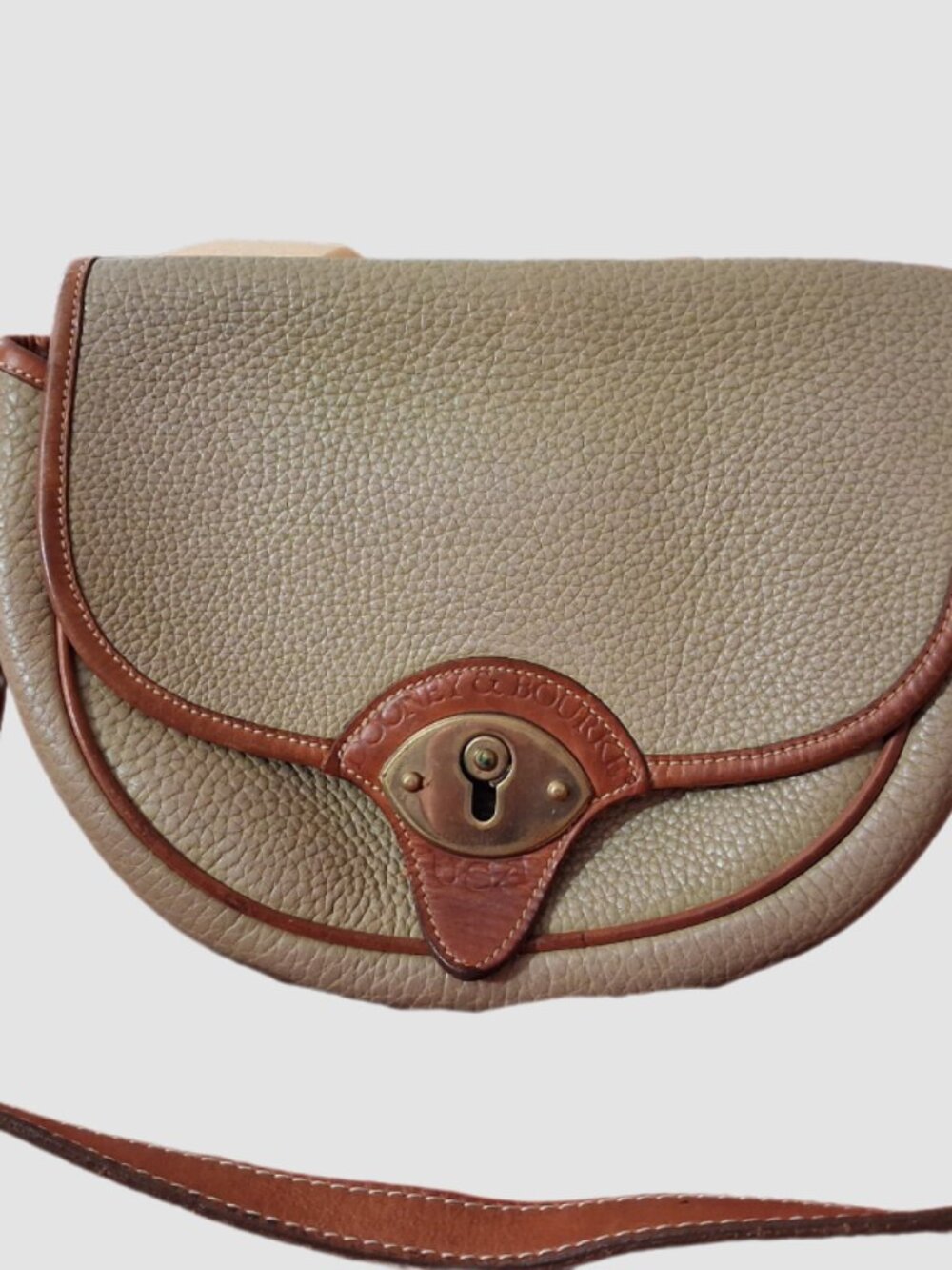 Vintage 1983 Dooney &Bourke AWL Cavalry Crossbody Bag -  Rare DB Fob